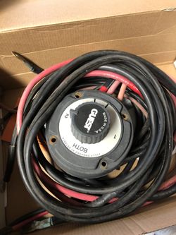 Battery switch for two batteries with cables