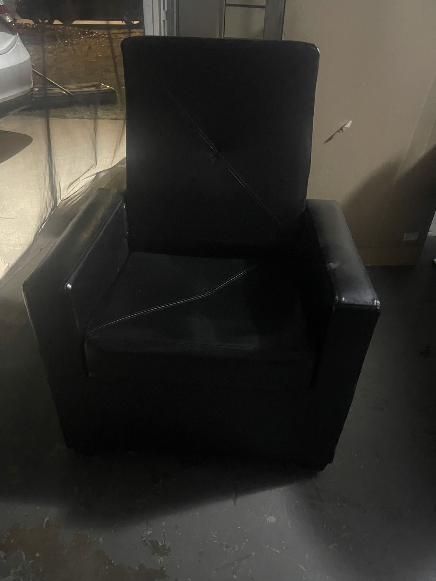 Black XRocker Chair With Storage