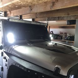 Jeep bracket with lights.