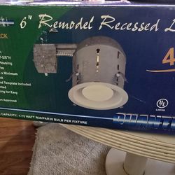 6"RECESSED LIGHTS 4 PACK BRAND NEW