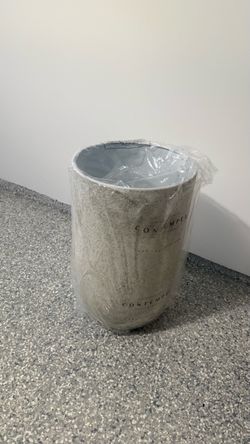 Contempee Tall Iron Planter Pot in Stone, BRAND NEW