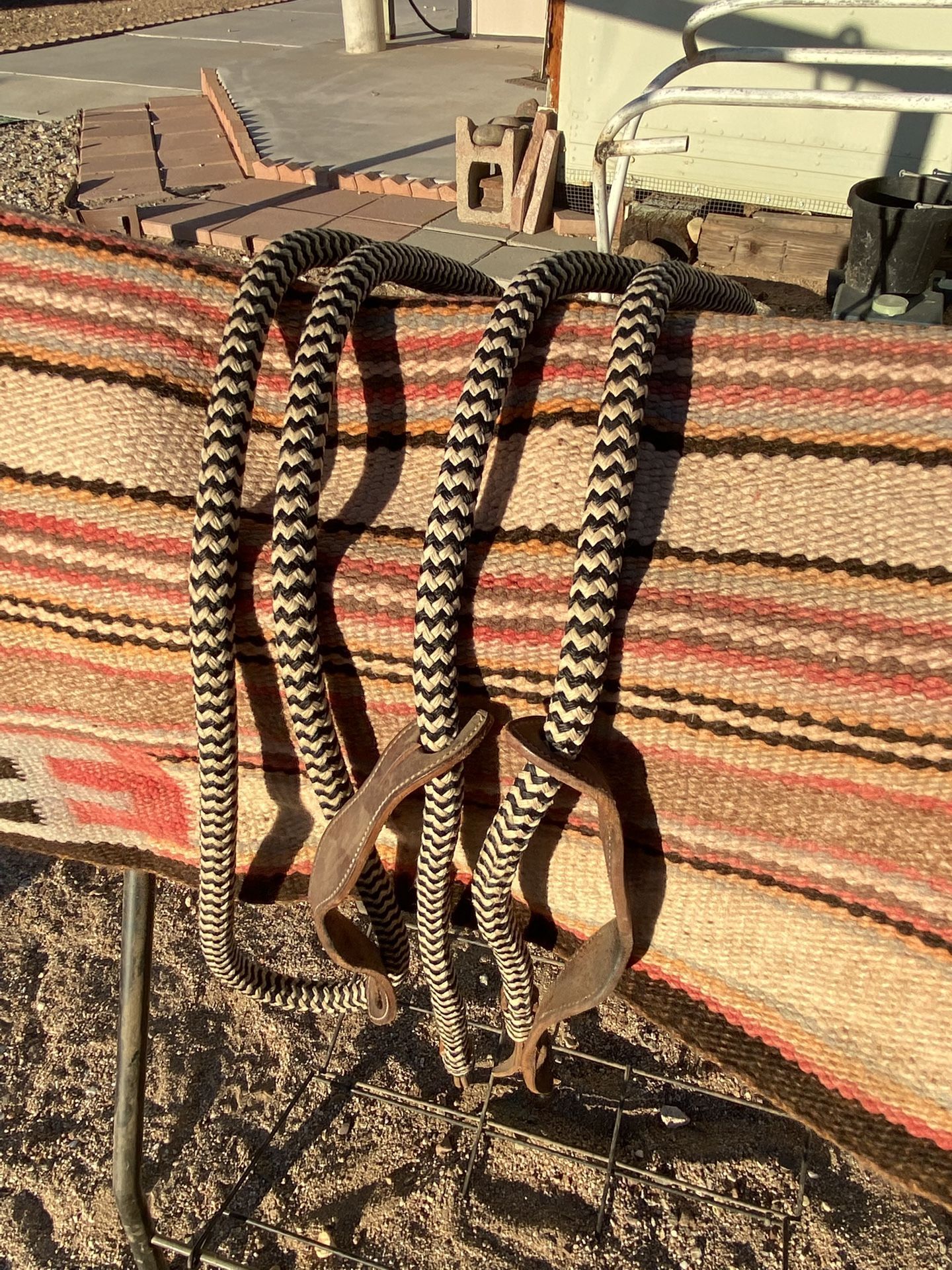 Mecate Reins with Slobber Straps Chris Cox
