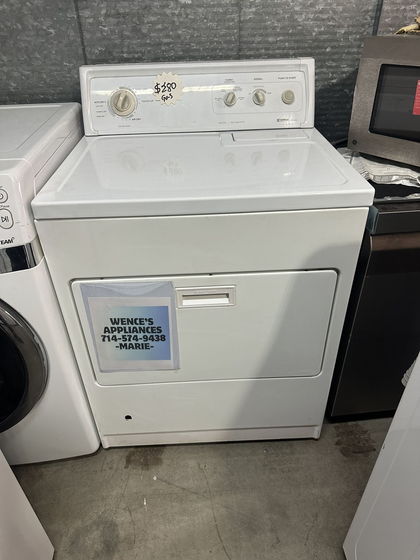 WHITE KENMORE GAS DRYER