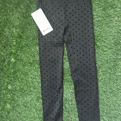 Lululemon Black Polka Dot Align Leggings Size 2 XXS