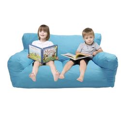 Kids Bean Bag Chair Children Memory Sponge Lounger Sofa Furniture with Two Seats, 51.2 x 31.5 x 18.5 in