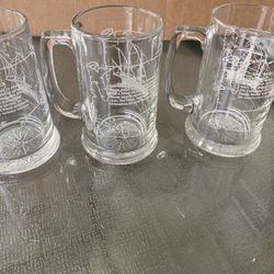 3 Nautical Beer Mugs Nina Punta And Santa Maria