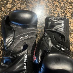 12oz Title Boxing Gloves Black Max 