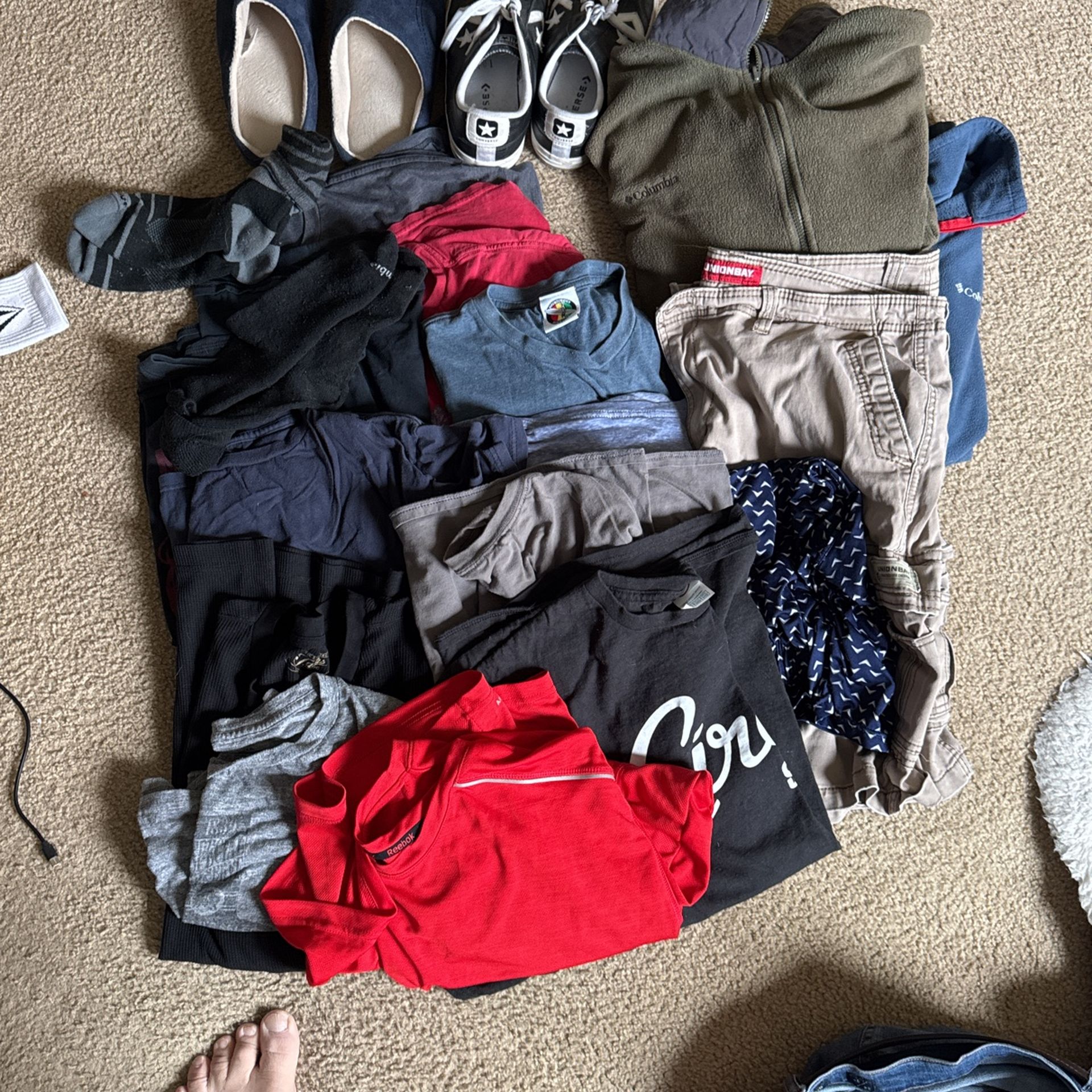 XXL Bag Of Clothing, Short 42 Waist And Converses 13