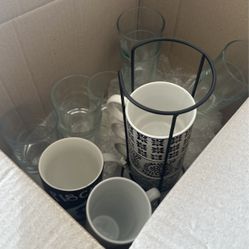 Glasses and coffee Cups. $20 For Everything