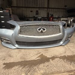 2014-2017 INFINITI Q50 FRONT BUMPER COVER ASSEMBLY W/OUT SENSORS  OEM KAD