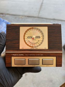 Vintage Realistic Weatheradio Timekube Model 12-148 w/ Original Manual