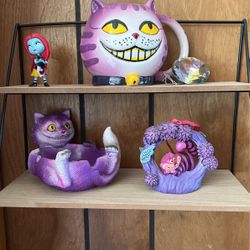 cheshire cat items and a sally from jack and sally 