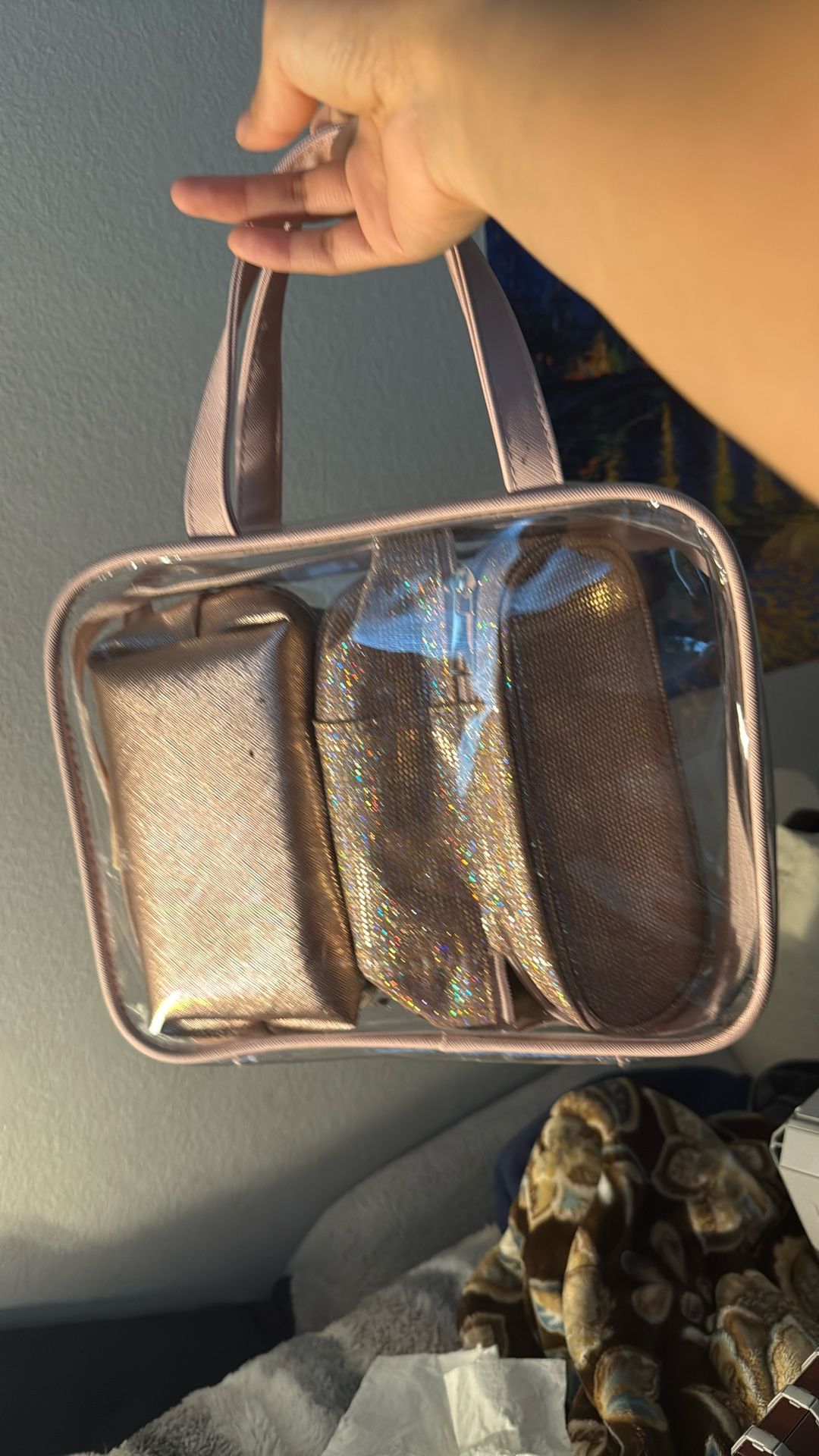 makeup and toiletries bags