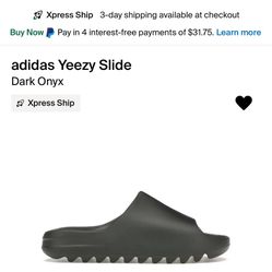 Size 9 Men’s Adidas Yeezy Slide Dark Onyx 