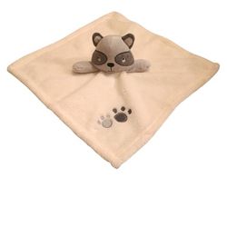 BABY GEAR LOVEY RACCOON CREAM WHITE SECRUITY BLANKET STUFFED ANIMAL