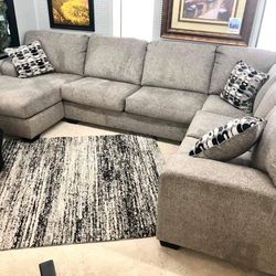 🚚Ask 👉Sectional, Sofa, Couch, Loveseat, Living Room Set, Ottoman, Recliner, Chair, Sleeper. 

✔️In Stock 👉Ballinasloe Platinum LAF Sectional