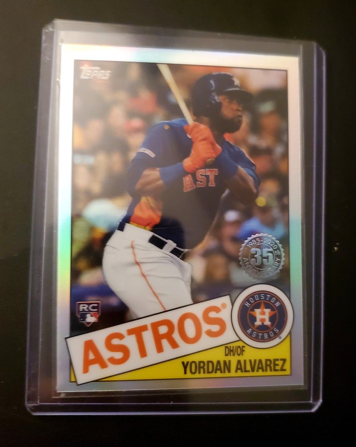 Yordan Alvarez Topps Chrome 35th Anniversary RC Astros DH/OF