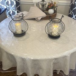 TWO BLACK ANTIQUE STYLE HANGING CANDLES LANTERNS COMES WITH LIGHT CANSLES
