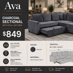 Sectional With Pull -Out Bed