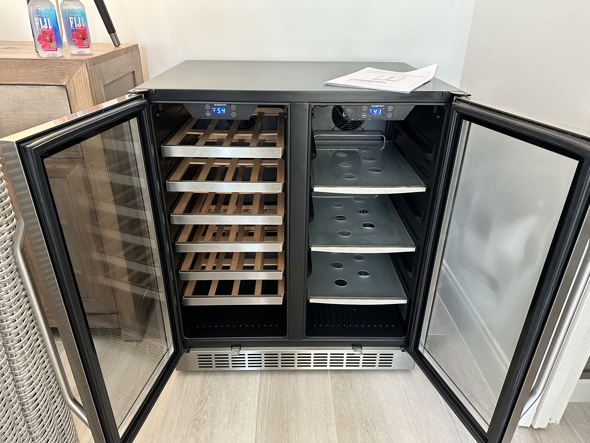 EdgeStar CWB2886FD 30-Inch Wine and Beverage Cooler with French Doors