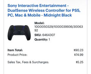 Sony DualSense Wireless Controller PS5 Midnight Black