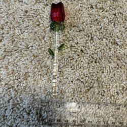 Blown glass rose 
