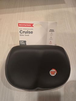 Schwinn Comfort Bike Seat, Quilted or Foam Padded Bike Saddle, Various Styles, Weather-Resistant Cover, Easily Attaches to Most Standard Seatposts