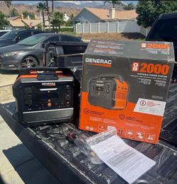 Generac 3200 Peak 2106Wh Portable Battery Power Station with Push Button Start and Solar Charging