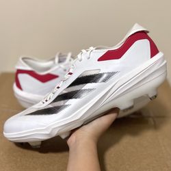 Adidas Adizero Impact TPU Baseball Cleats White Black Red IH2545 Men's Size 13