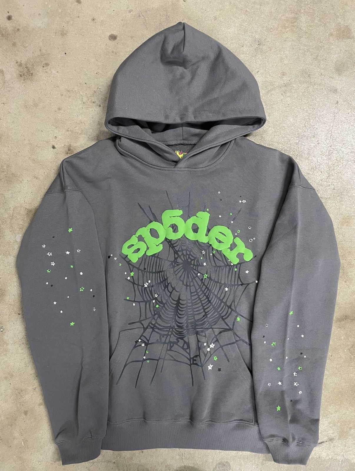 Sp5der hoodie Slate gray