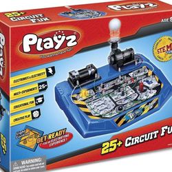 B6. Playz Electrical Circuit Board Engineering Kit for Kids with 25+ STEM Projects Teaching Electricity, Voltage, Currents, Resistance, & Magnetic Sci