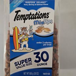 Temptations - Cat Treats, Surfers’ Delight (Tuna, Shrimp, And Salmon) Flavor (30 oz)