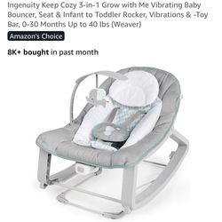 Vibrating baby bouncer/rocker