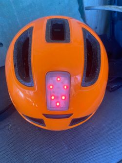 Bike helmet w/ led lights gloves