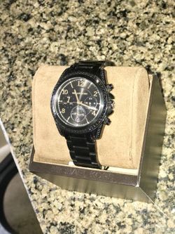 Woman's Black MK Watch