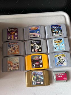 (10) N64 STAR WARS Tony Hawk ZELDA Games Bundle & Cords