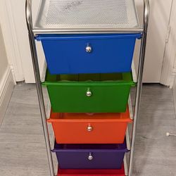 Like New 5 Drawers Organizer Cart On Wheels 