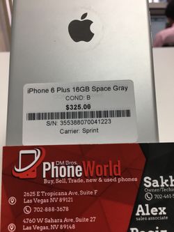 iPhone 6 Plus 16gb sprint carrier