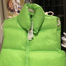 Green Puffer Vest 