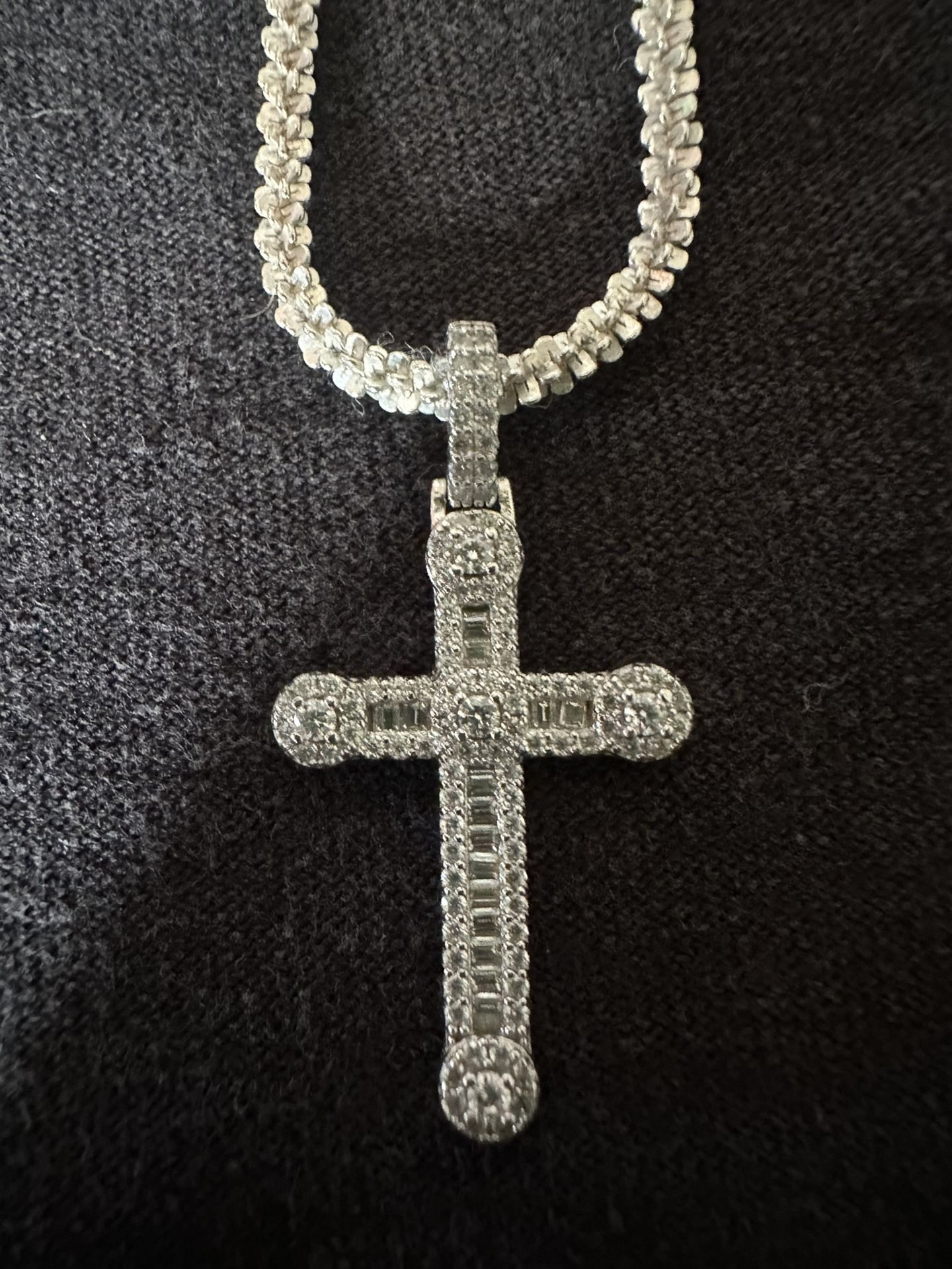 925 silver 22 Inch Twisted Rock Chain