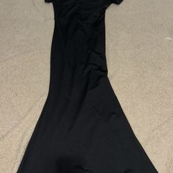 long black bridesmaid dress