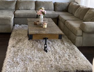 Omni Shag Rug- Ivory 5x7
