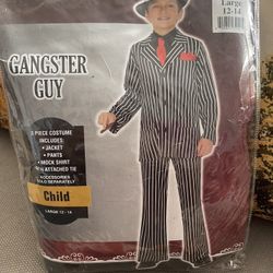Child Gangster Guy Halloween Costume Large 12-14