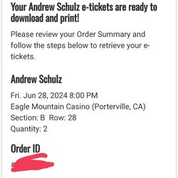 Andrew Schulz tour Eagle mountain casino porterville The Life Tour