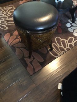 Ottoman and footstool