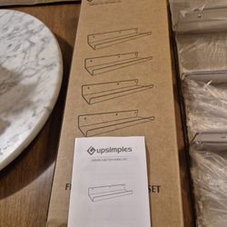 Upsimple 4 Piece Floating Shelf Set .brand New