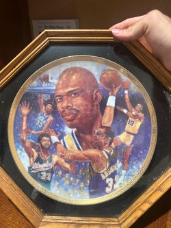 Autographed Laker Memorabilia Kareem Abdul Jabbar and Micheal Cooper