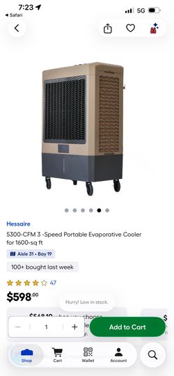Hessaire portable evaporative cooler