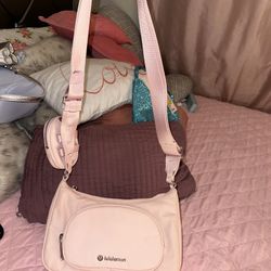 lululemon crossbody with nano pouch pink