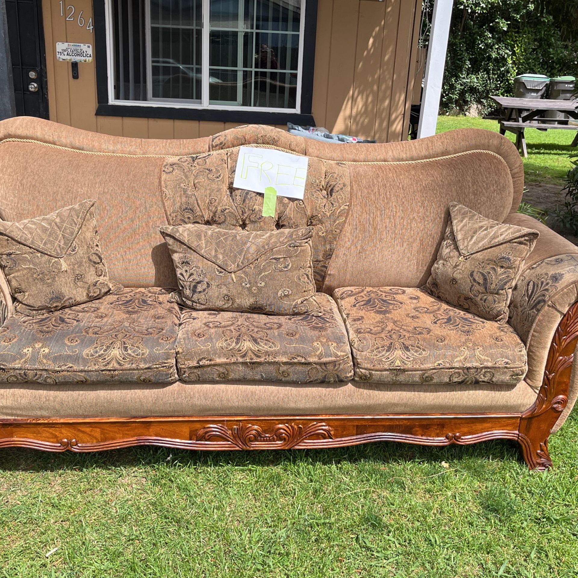 Free Brown/black Couch Set